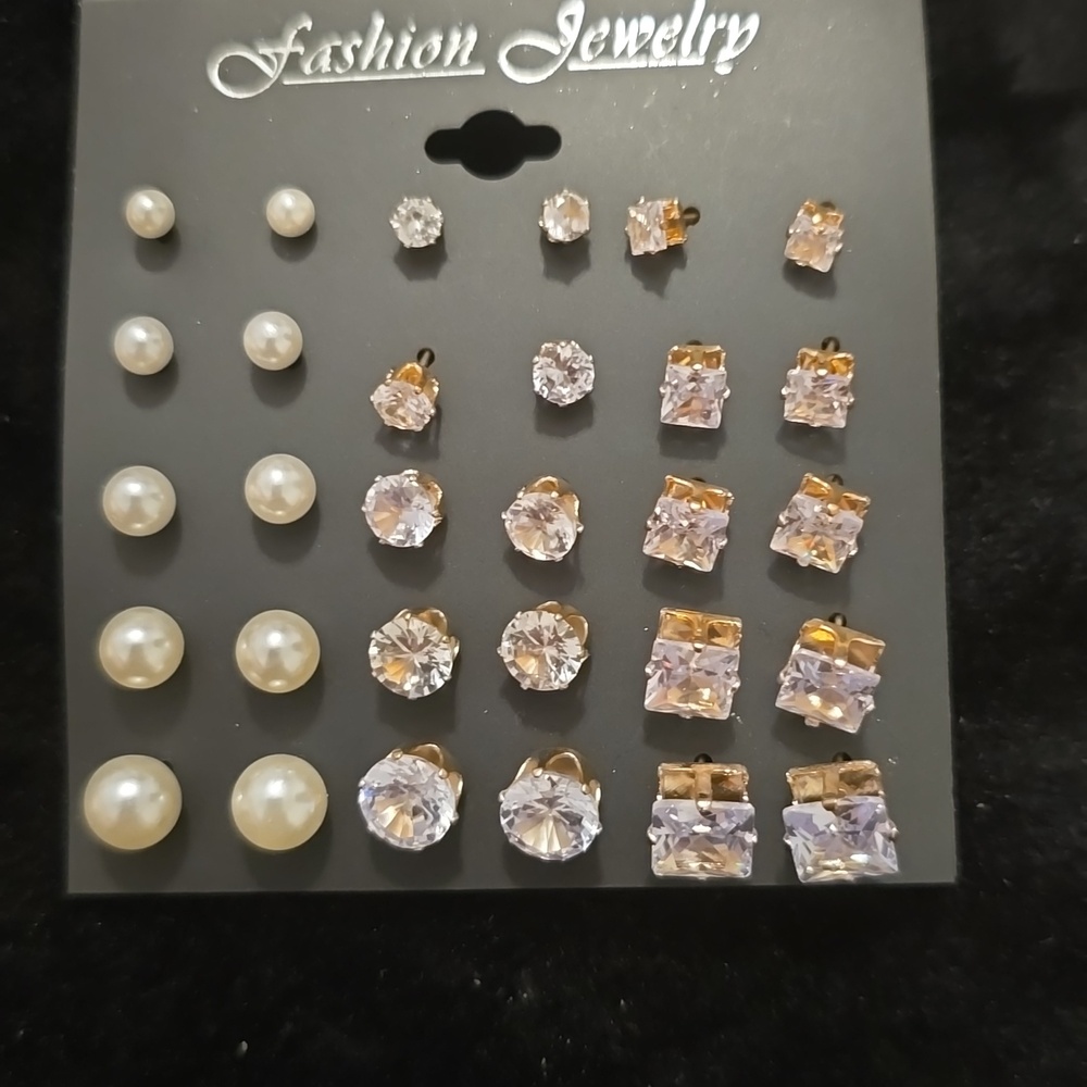Variety of stud earrings